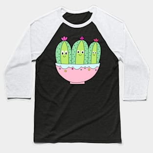 Cute Cactus Design #105: 3 Pretty Cactus Girls Baseball T-Shirt